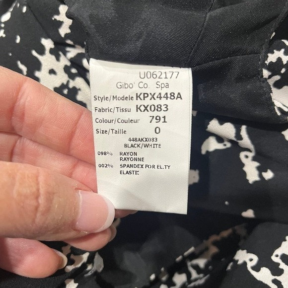 MICHAEL KORS COLLECTION Midi Dress 0 Black White Jacquard Sheath Zip Career NWT - Picture 9 of 10